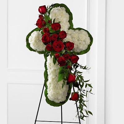 The Floral Cross Easel